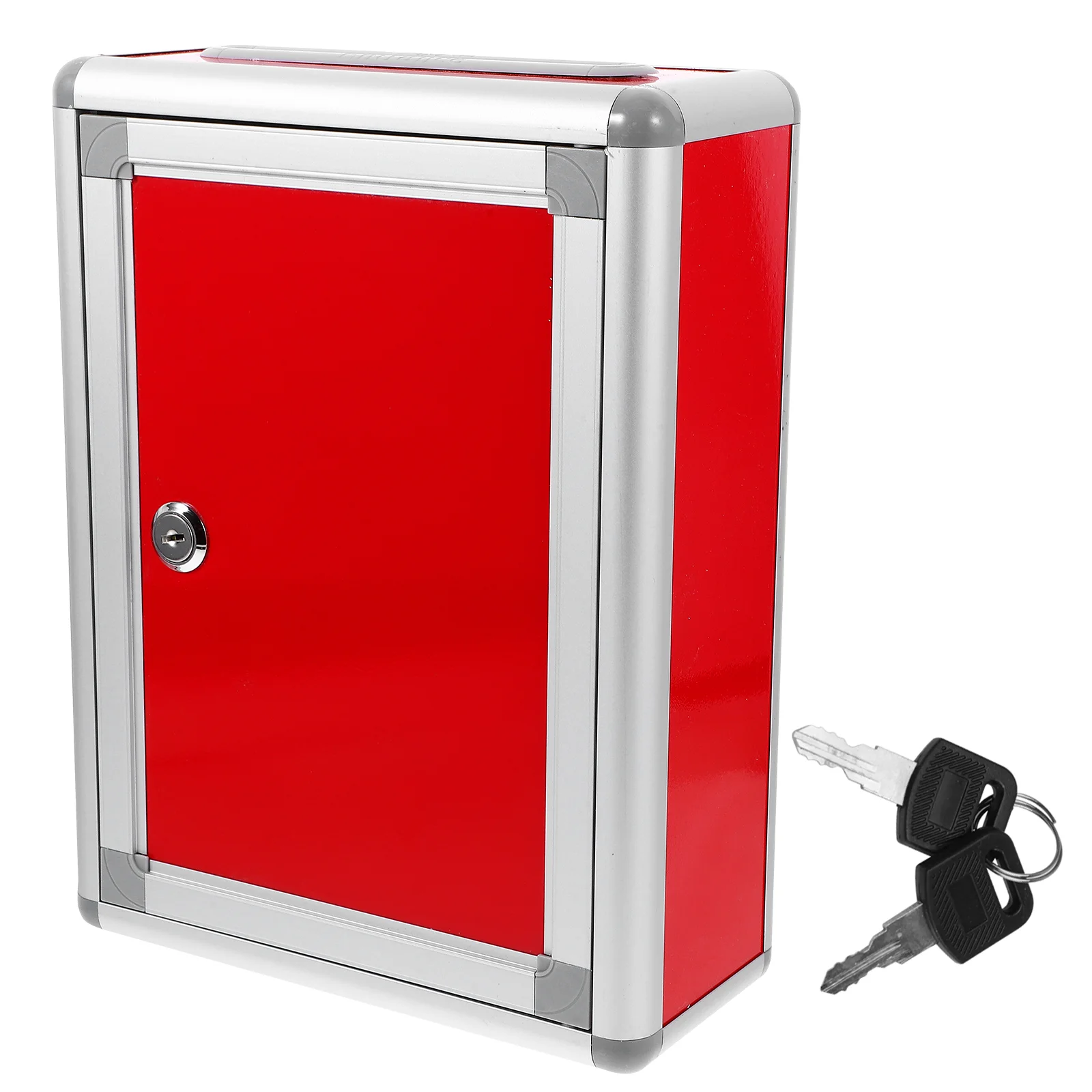 

Wall Mount Mailbox Aluminium Alloy Complaint Suggestion Box Envelopes Letter Holder with Lock for Home School Company