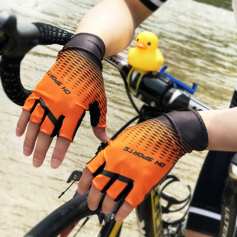 

Cycling Gloves Outdoor Protect MTB Bike Women Men Gloves Washable Breathable Polyester Spandex Half Finger Racing Gloves