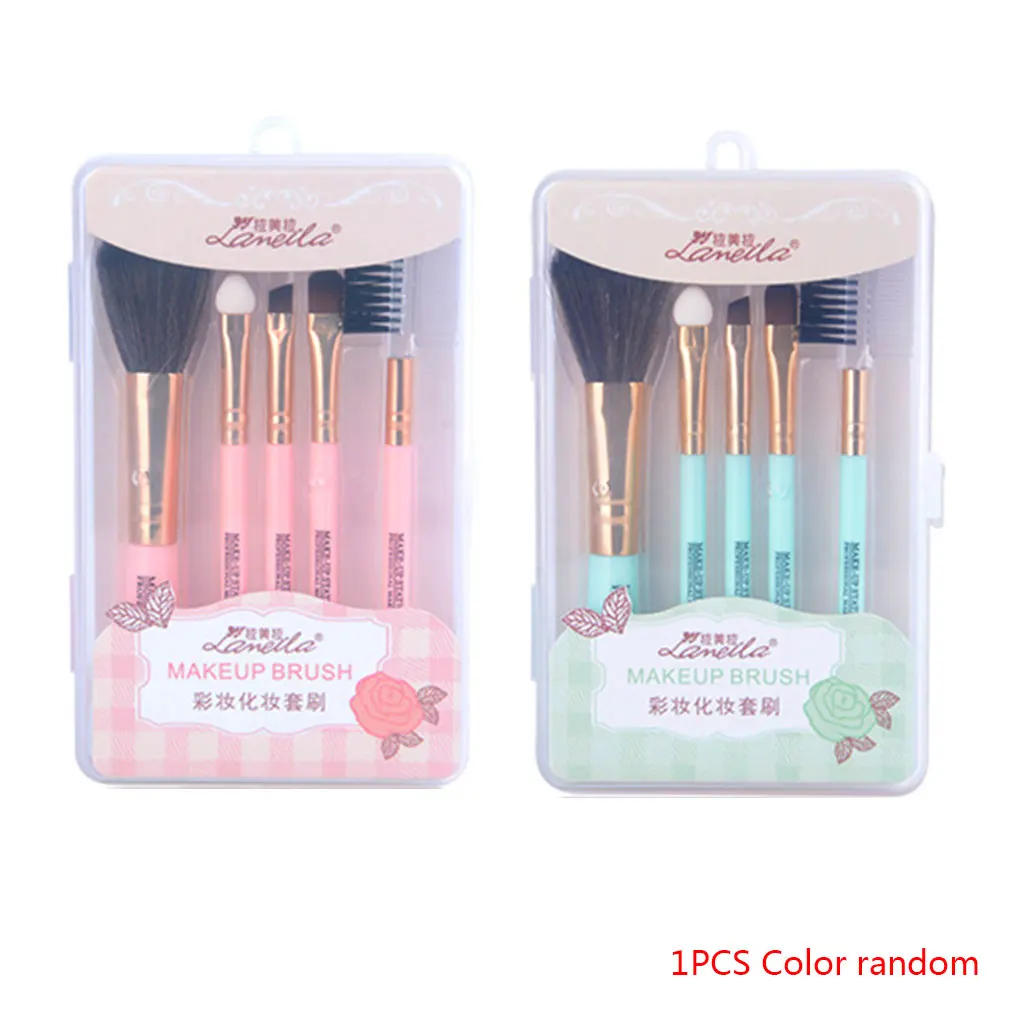 Набор кистей для макияжа в форме веера 5 шт.