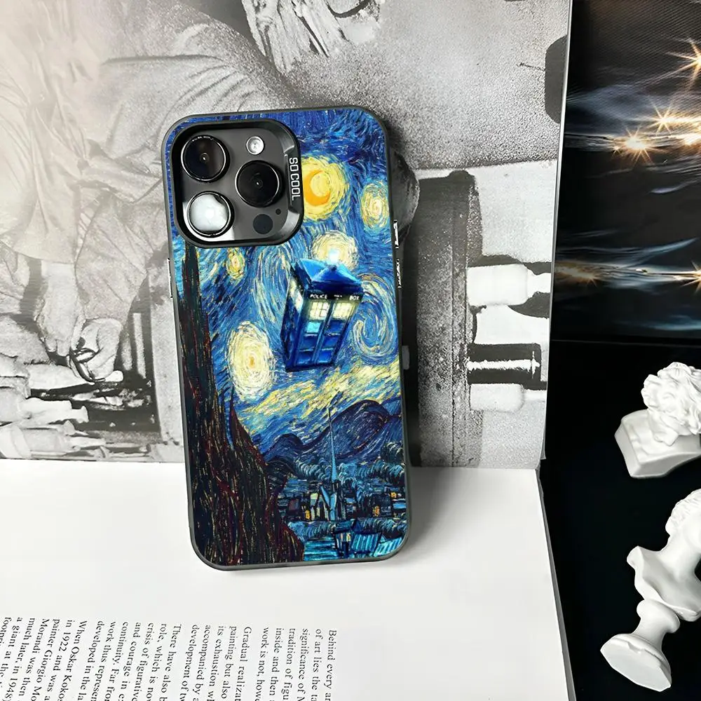 Чехол для телефона DoctorES WhoS матовый серебристый цвет iPhone 15 16 14 13 12 11 Pro Max Plus XS X