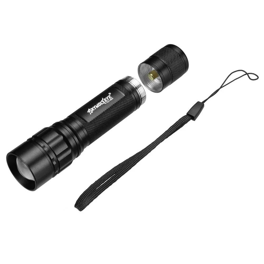 

000 Hours LED Flashlight 1 Pc 100 111*26*22mm 120mm After Telescopic Aluminum Alloy XPE Hot Sale Black Brand New