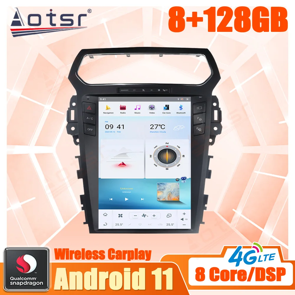 

Android для Ford Explorer SYNC 2011 - 2020 автомобильное мультимедийное Радио стерео плеер GPS Navi головное устройство Qualcomm Snapdragon Carplay Din