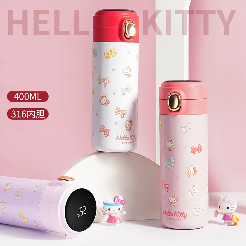

Sanrio Hellokitty Badbadtz-Maru Insulation Cup Smart Display Temperature Water Cup Stainless Steel Food Grade Cute Water Cup