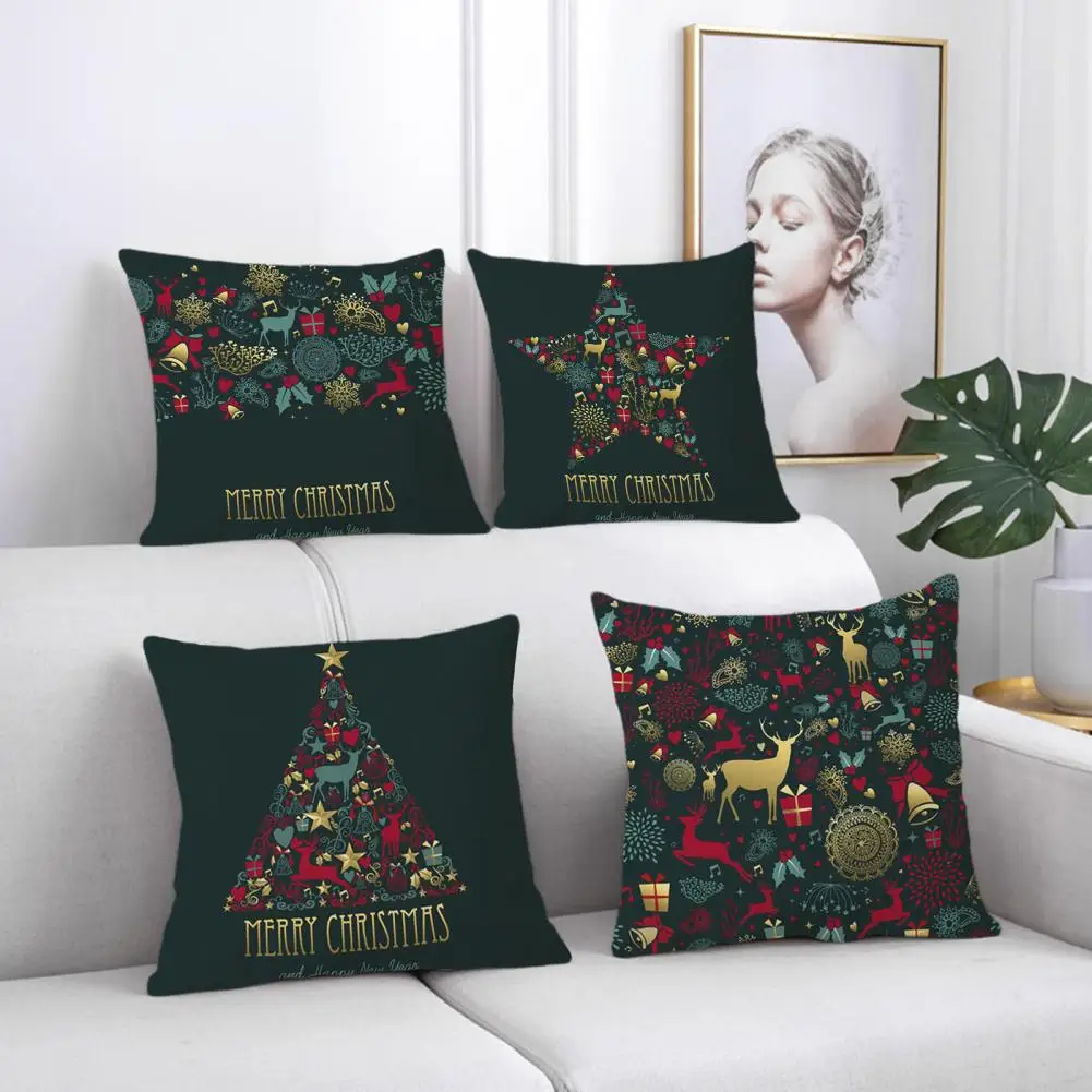 

Throw Pillow Case Soft Christmas Pillowcase Xmas Themed Pillowcase Home Office Dorm Hotel Decor