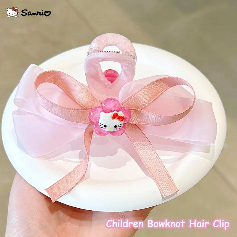 

Korea Children Big Bowknot Hair Clip Cute Sanrio Hello Kitty Girl Cartoon Grab Clip Hairpin Hair Accessories Birthday Gift 2023