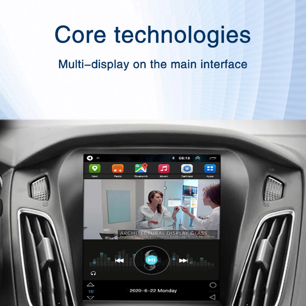 Автомагнитола для Ford Focus 9 7-2012 2018 дюйма 1 + 16 ГБ Wi-Fi GPS Android 10 |