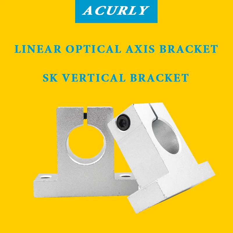 

1/2/4PCS SK8 Linear Bearing Rail Shaft Support SK10 SK12 SK13 SK16 SK20 SK25 SK30 For Axis XYZ Table CNC Router 3D Printer Parts