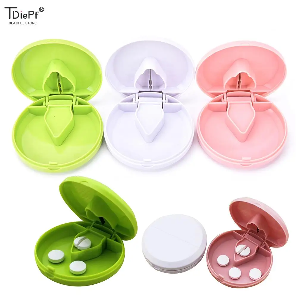 

Pill Caplets Medicine Dose Tablet Cutter Splitter Divide Compartment Storage Box Compartment Storage Box Portable Home Medicine