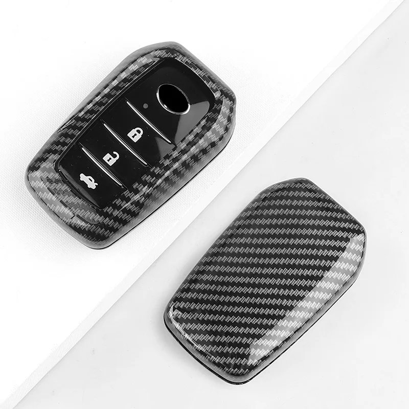 

Carbon Fiber ABS Car Key Case Smart Key Case Clasp For Toyota Chr C-hr Land Cruiser 200 Avensis Auris Corolla