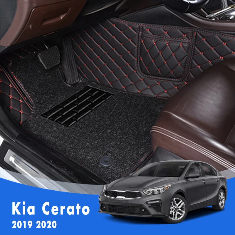 

Роскошные двухслойные коврики с проволочной петлей для Kia K3 Cerato Forte 2020 2019, автомобильные коврики, коврики для интерьера автомобиля