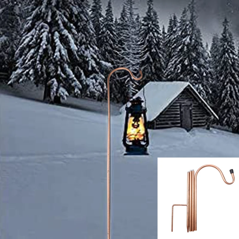 

1pc Shepherd Hook Garden Wrought Iron Stake Outdoor Plant Flower Basket Hanger Basket Hook Garden Decoration