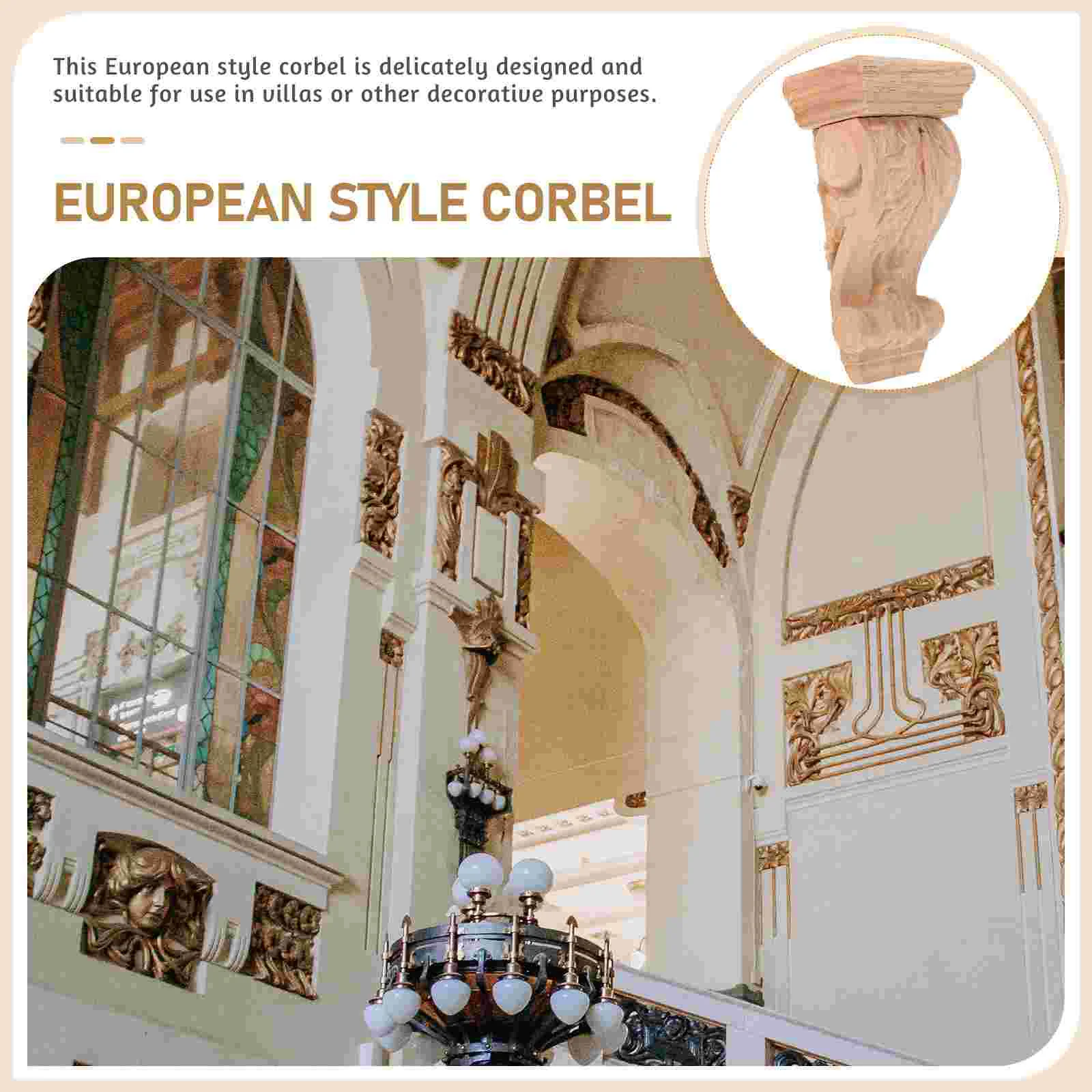 Carved Wood Capitals and Corbels Wooden Small European Solid Carving Decorative