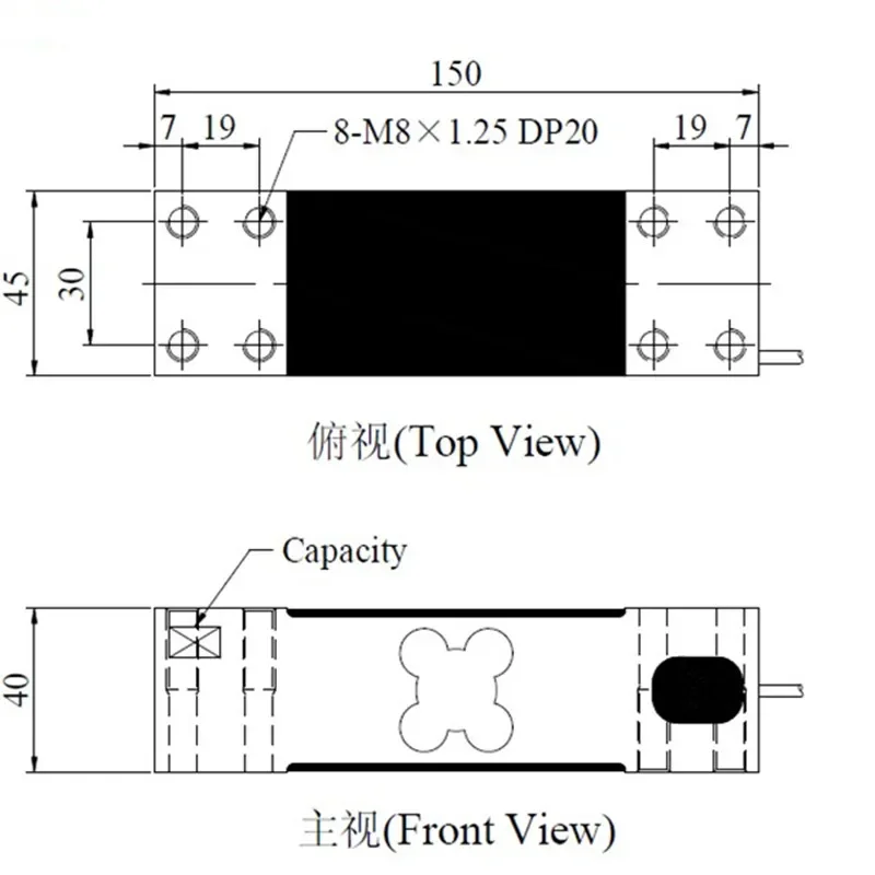 Датчик веса NA4 датчик нагрузки фотоэлемент 100 кг 200 350 500 800
