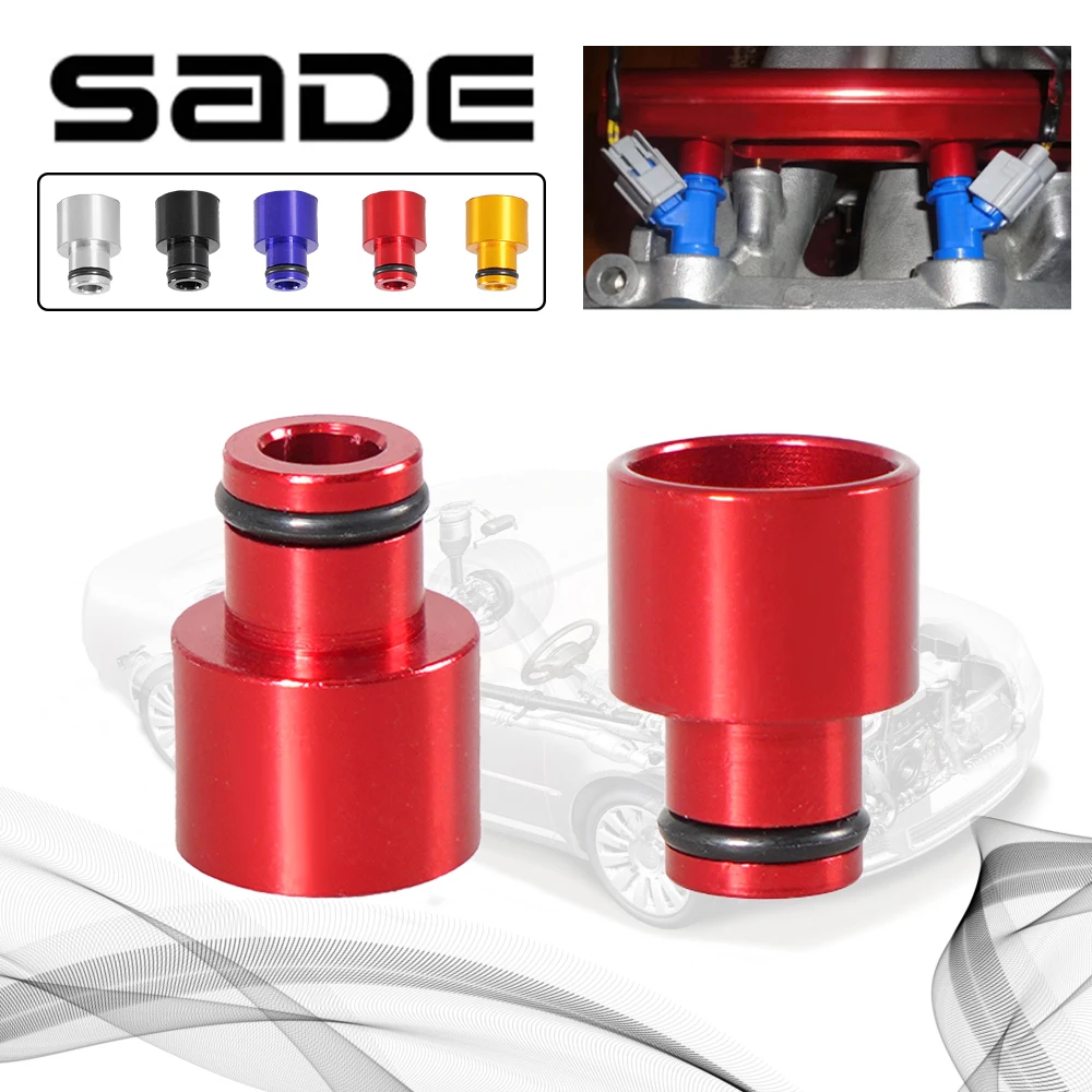 

4Pcs Durable Fuel Injector Adapters Top Cap Extenders Sealing Car Auto Tool Aluminum Accessories For Honda B16 B18 D16Z D16Y