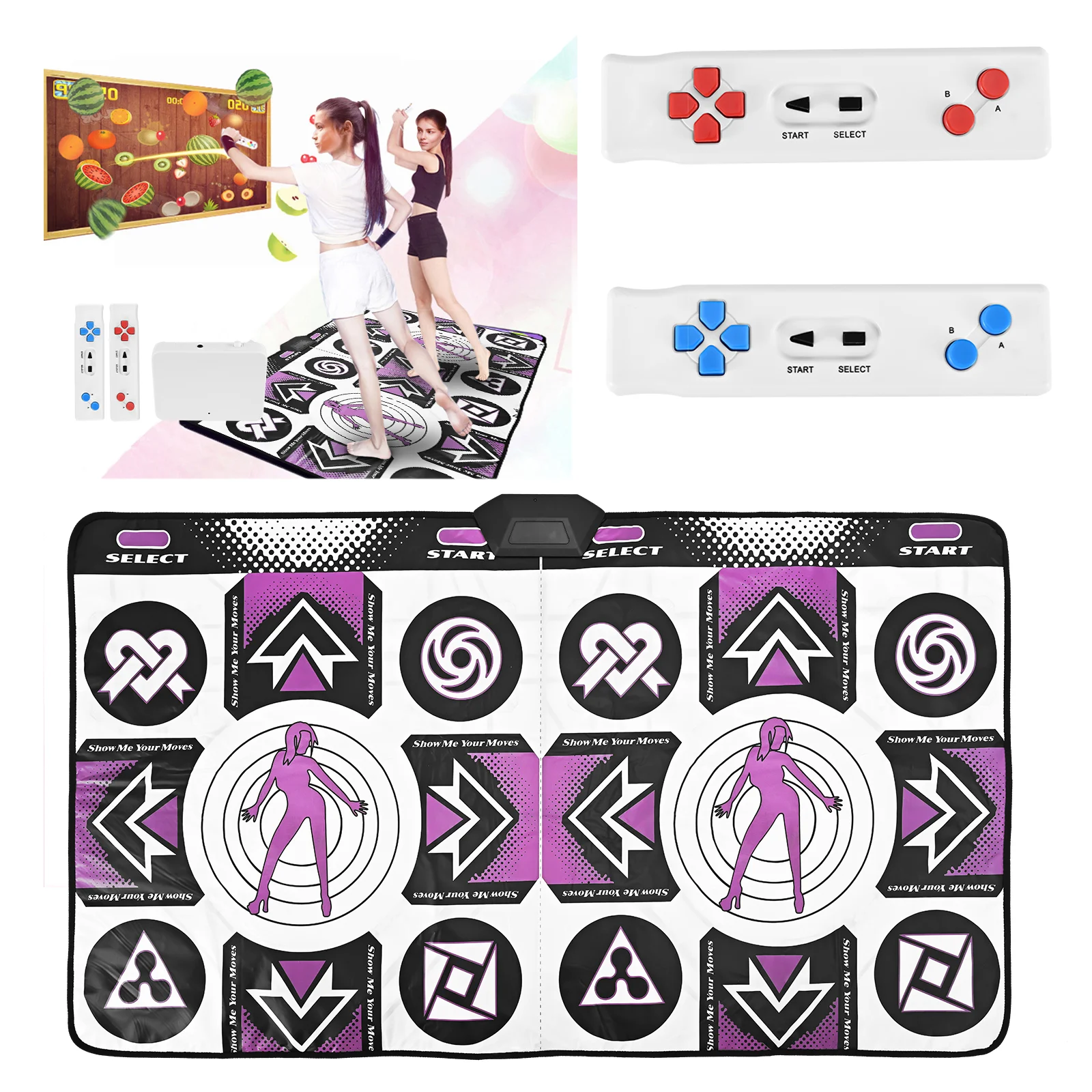

Double Dance Mat Durable Musical Play Mat Dancer Blanket Yoga Mat Wireless Dancer Step Pads Sense Play Mat Toy Music Mat Mats
