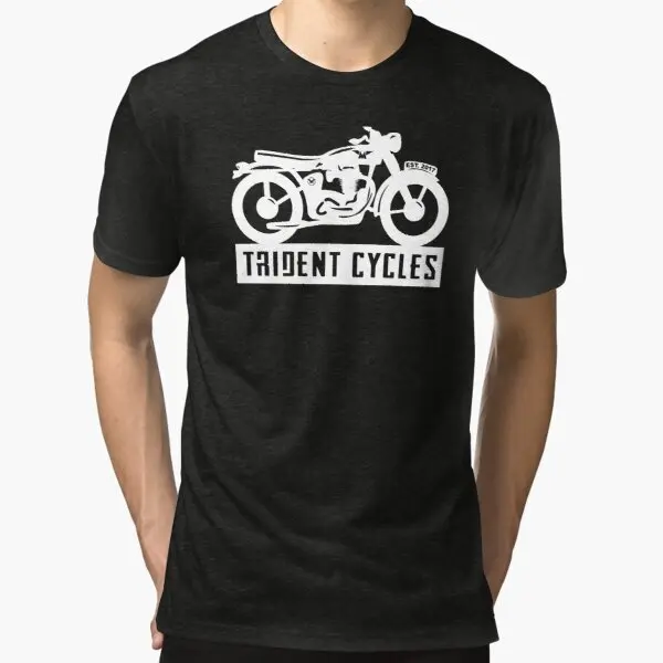 

Trident Cycles Motorcycle White t shirt for Ghezzi Aprilia Suzuki Bimota YMHAHA Bakker CCM