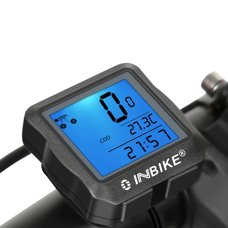 

Водонепроницаемый велосипедный компьютер INBIKE с подсветкой, проводной велосипедный компьютер, фотометр, велосипедный секундомер