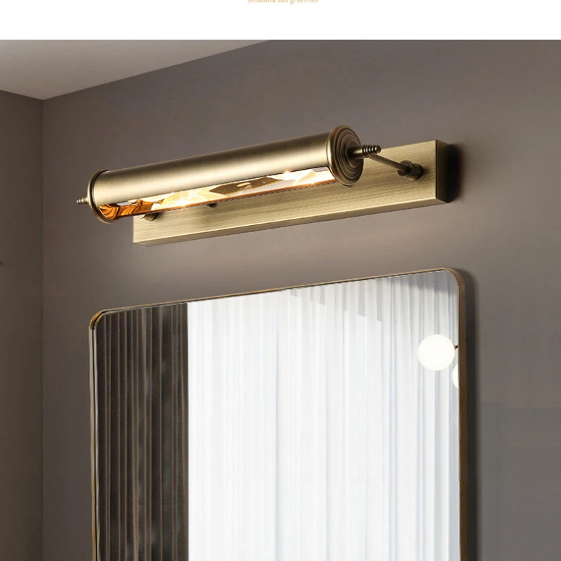 Cosmetic Mirror Lamp LED European Makeup Light Vanity Bathroom Wall Lights Bronze Cabinet Lighting Decoration
