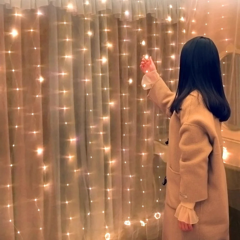 

СВЕТОДИОДНАЯ Гирлянда-занавеска с дистанционным управлением, 3 м