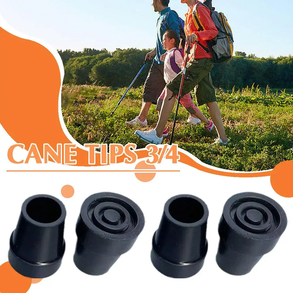

4pcs Rubber Pad Cap For Walking Stick Antiskid Crutch Cane Bottom Pads Cover Protector Climbing Hiking Trekking Pole Tip Y4c8