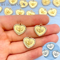 10pcs gold and silver color love angel charm for diy jewelry making accessories fashion pendant earrings necklace components