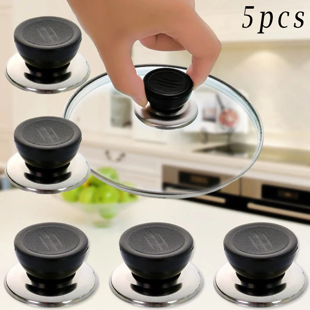 

Lid Knobs Cap Pot Lid Knob Anti-rust Cookware Handgrip Handle Heat Resistant Plastic Knobs Replacement Brand New