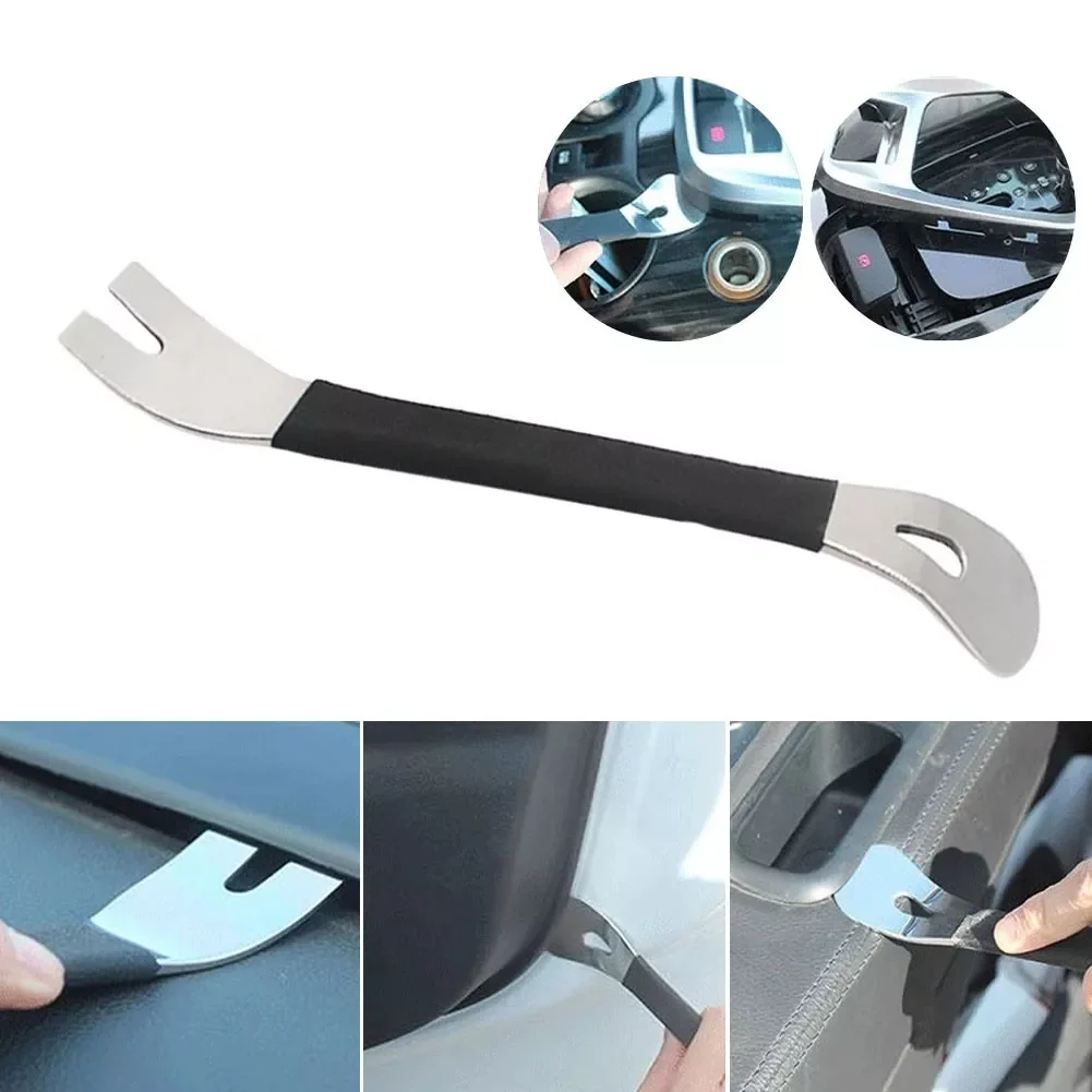 

195 Mm Stainless Steel Trim Removal Tool Durable Double-end Trim Removal Horizontal Pry Tool Car Dashboard Disassembly Tool
