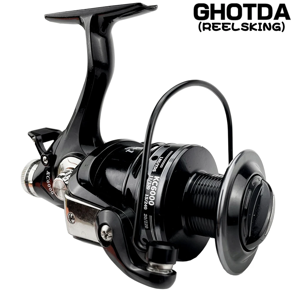 Рыболовная катушка с двойным тормозом передняя и задняя тяги Спиннинг для ловли
