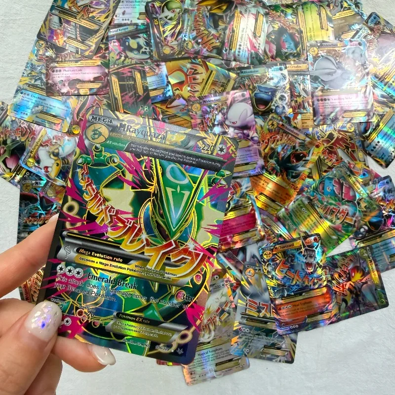 Фото Набор из 60 коллекционных карт Mega Pokemon EX: Мега-эволюция, карточная игра Pocket Monster TCG, аниме-битва, коллекционная игрушка, подарок №4