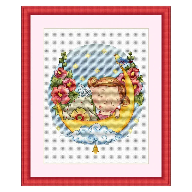 Amishop комплект для вышивки крестом высшего качества колыбельная сына и дочери