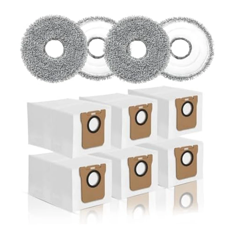 Dust Bag Mop Cloths for Dreame L10S Ultra L10 Prime L20 6 Vacuum Cleaner Bags Wet Pads