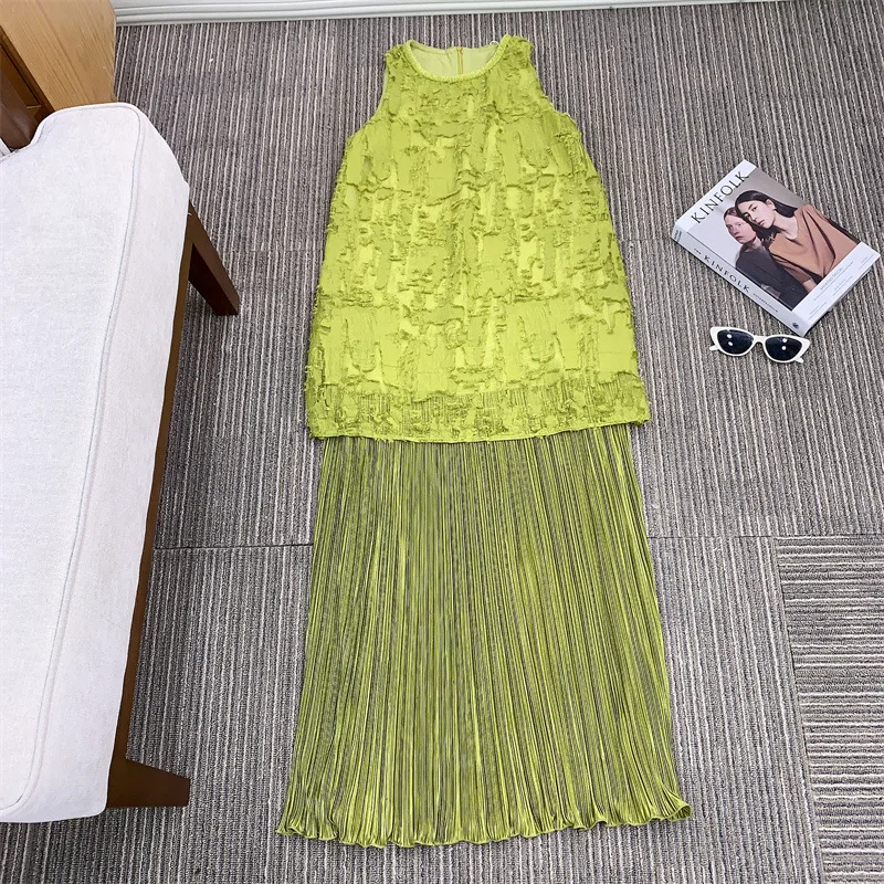 Весенний отпуск стильное платье женский топ без рукавов на молнии с круглым