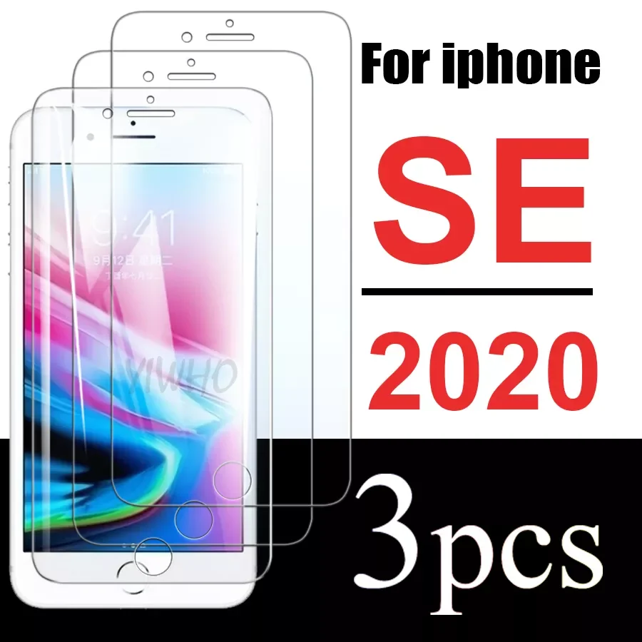 

3 Pcs Protective Glass On For iPhone Se 2020 12 Pro Max Screen Protector Tempered Glas i Phone 12Pro Se2020 HD Front Film Vidrio
