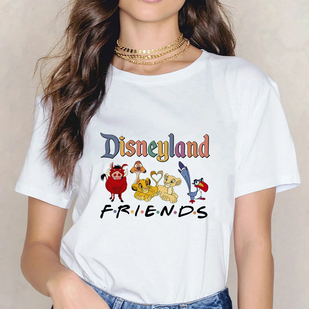

Disneyland The Lion King Print Friends T-shirt Women Summer Basic Casual Tops Tumblr Fashion High Street Femme Vetement T Shirts