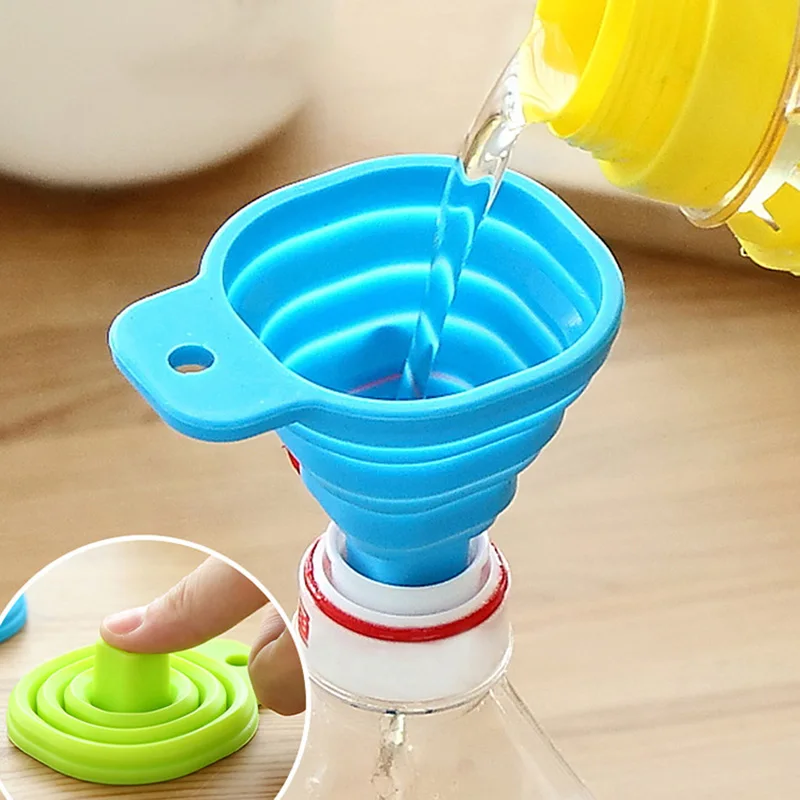 

Foldable Funnel Silicone Collapsible Funnel Portable Funnels for Fuel Hopper Collapsible Beer/ Oil Funnels Kitchen Tools