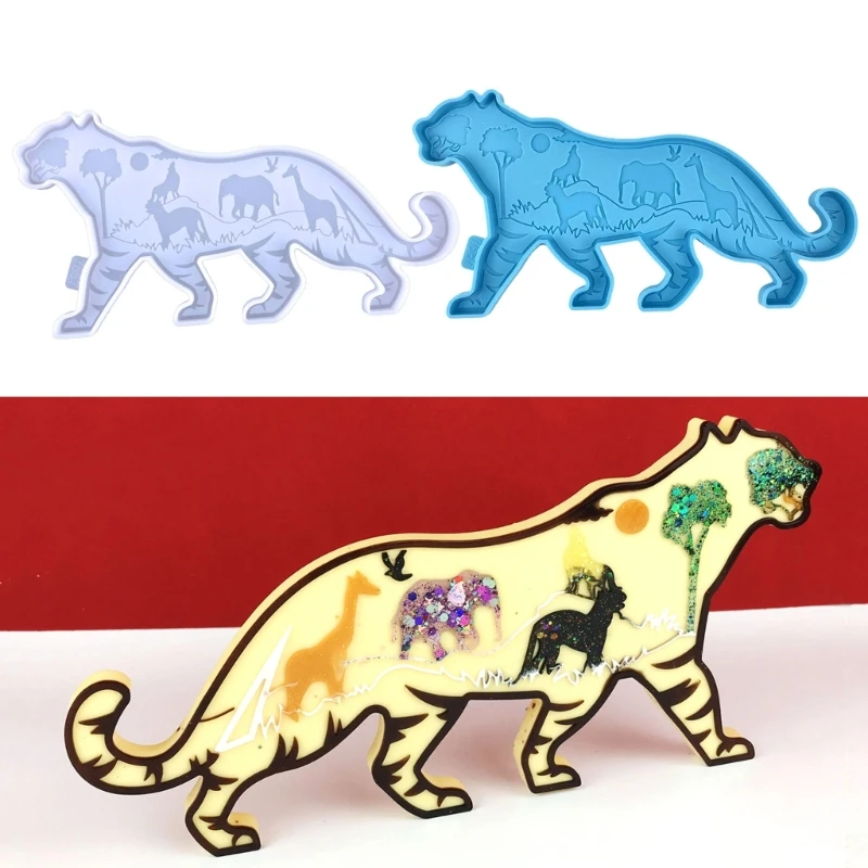 

Tiger Epoxy Resin Mold,Animals Silicone Resin Mold Tiger Epoxy Resin Casting Mold for DIY Wall Hangings,Home Decoration