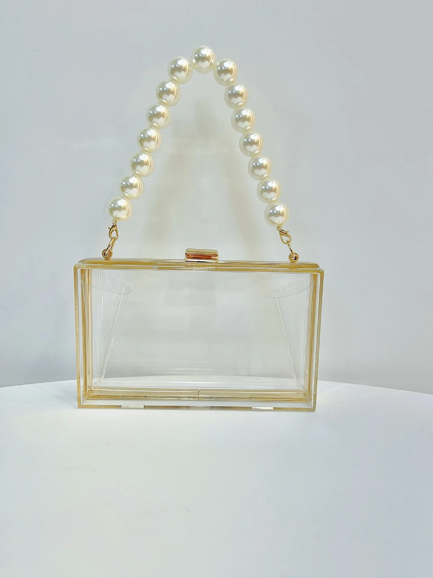 Жемчужная акриловая модная сумочка прозрачные женские сумки для свадьбы и