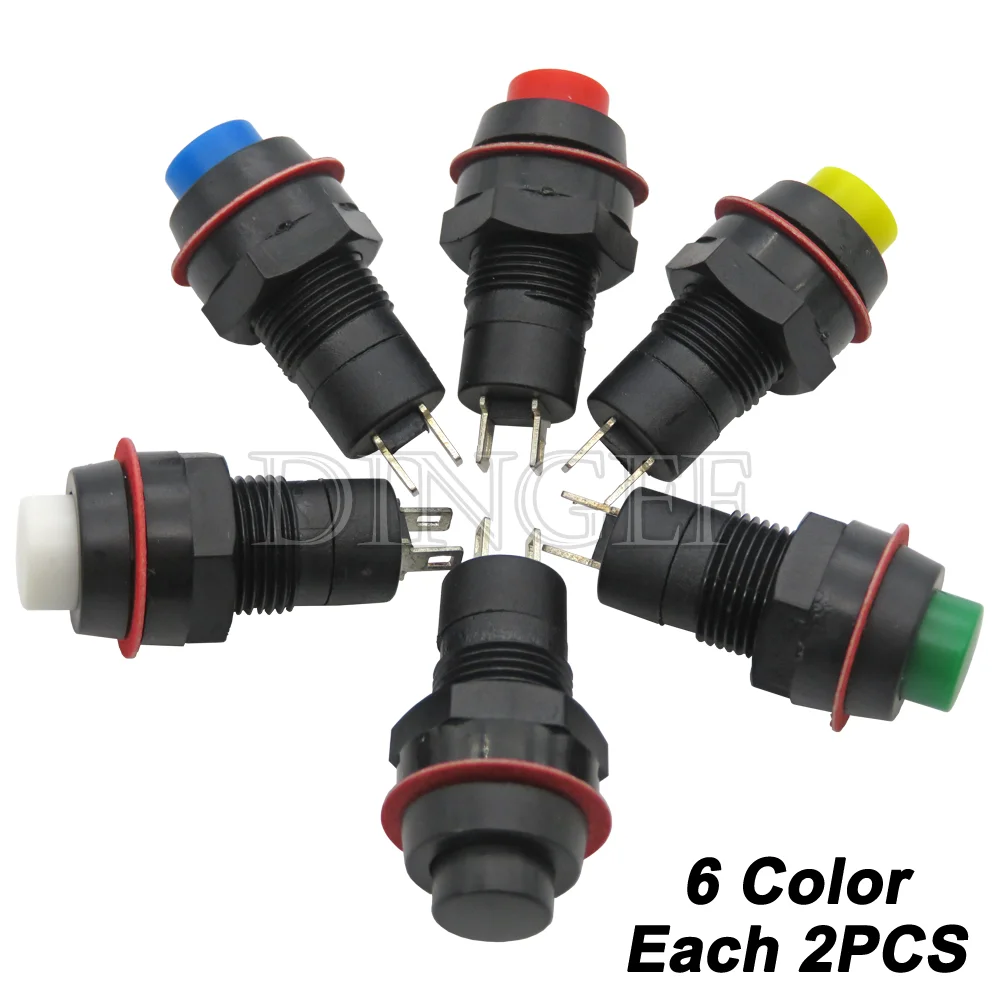 

DS-213 DS-211 10 мм круглый миниатюрный кнопочный переключатель мгновенного/самоблокирующийся круглый кнопочный переключатель выключатель питания DS213 DS211