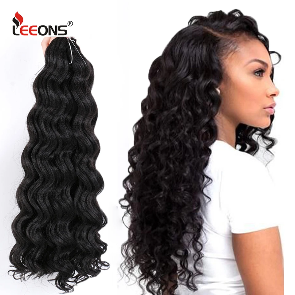 Synthetic 20" Freetress Water Wave Canecalon Hair Crochet Hair Extensions Water Wave Synthetic Hair Bundles Ombre Braiding Hair