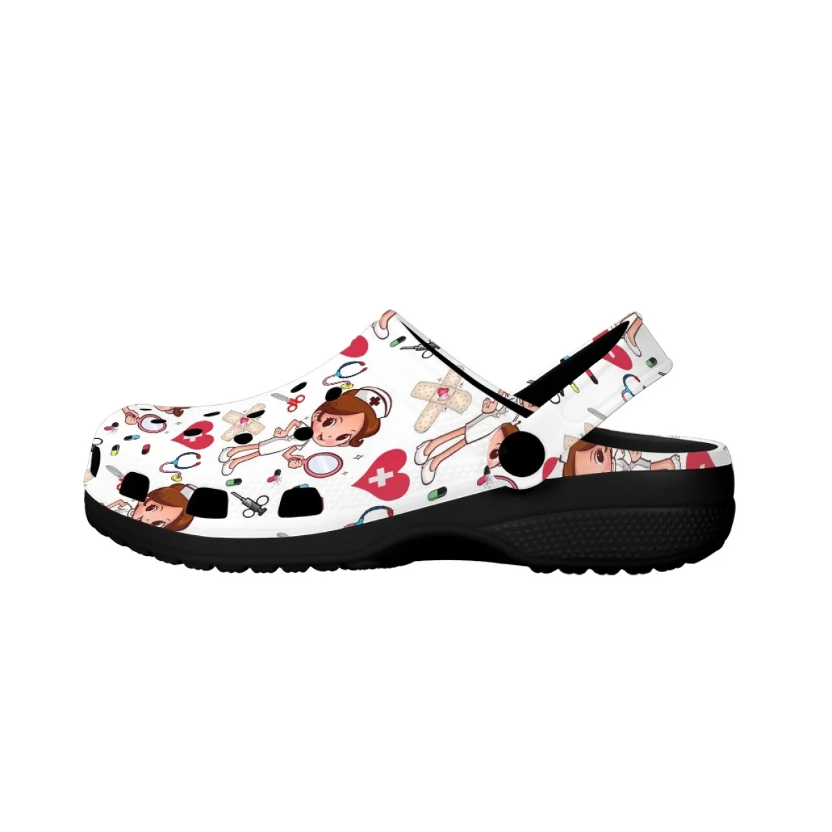 2023 Summer Outdoor Women Slippers Kawaii Nurse Medical Design Garden Flats Shoes Couple Indoor Classic Nursing Sandals Footwear
