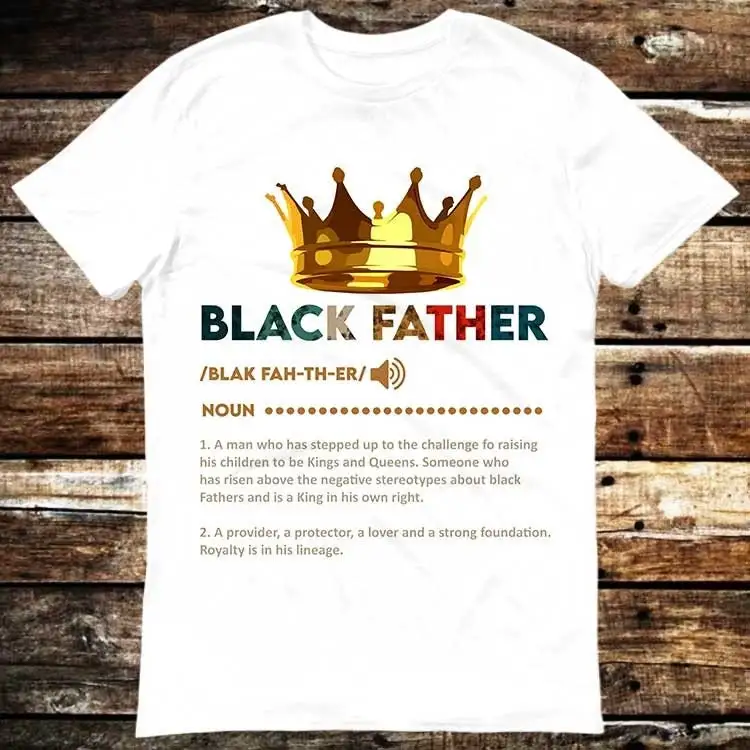 Новая женская футболка Black Father на День отца лучший подарок с мемом Забавный