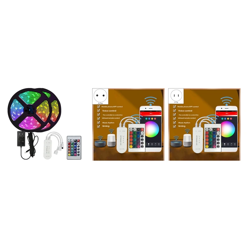 

LED Light Smd5050 Rgb Smart Phone App 24-Key Remote Control For Bedroom TV Room DIY LED