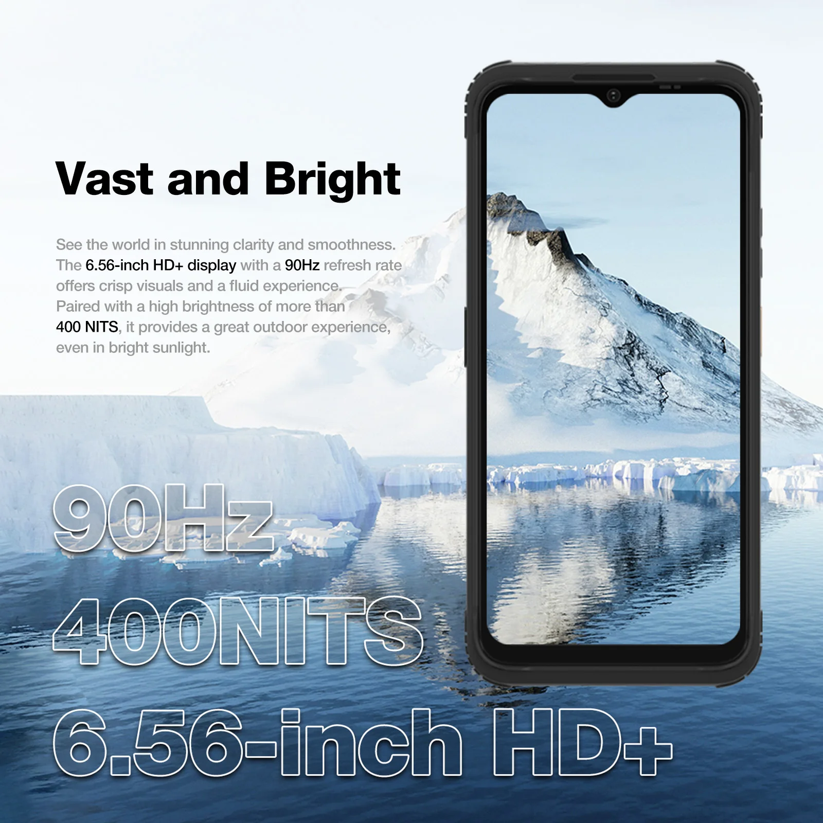Прочный смартфон AGM H MAX, 8 + 256 ГБ, аккумулятор 10000 мАч, HD + дисплей, 3 слота для карт, NFC OTG, водонепроницаемый обратный заряд (art.: 3920cfb501e05) - 3920cfb501e05