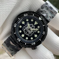 sd1975xp steeldive ip black dive watch super luminous ceramic bezel japan nh35 30bar waterproof mechanical wristwatch for men