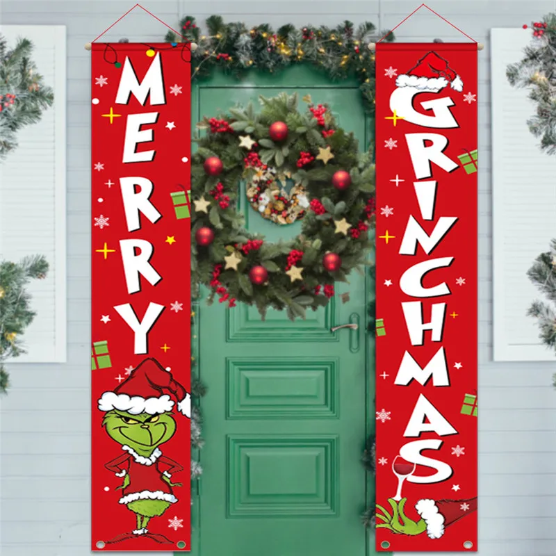 

2023 новогодние подарки Рождество 2023 Рождественское украшение для дома искусственный баннер дверная занавеска Рождество