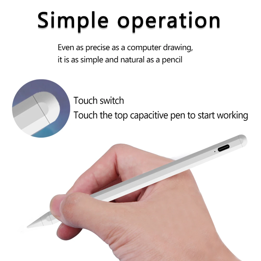Стилус для Apple Pencil iPad 2018-2024 Palm Rejection Touch Pro 12 9/11/13 дюймов M4 Air 3/4/5/M2