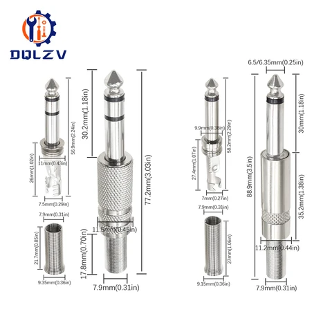 Аудио разъемы DQLZV 6.35/6.5мм