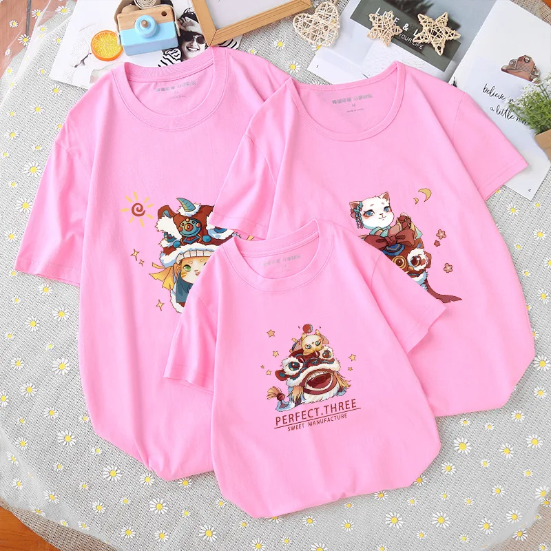 

Летняя футболка для детей и взрослых, с рисунком