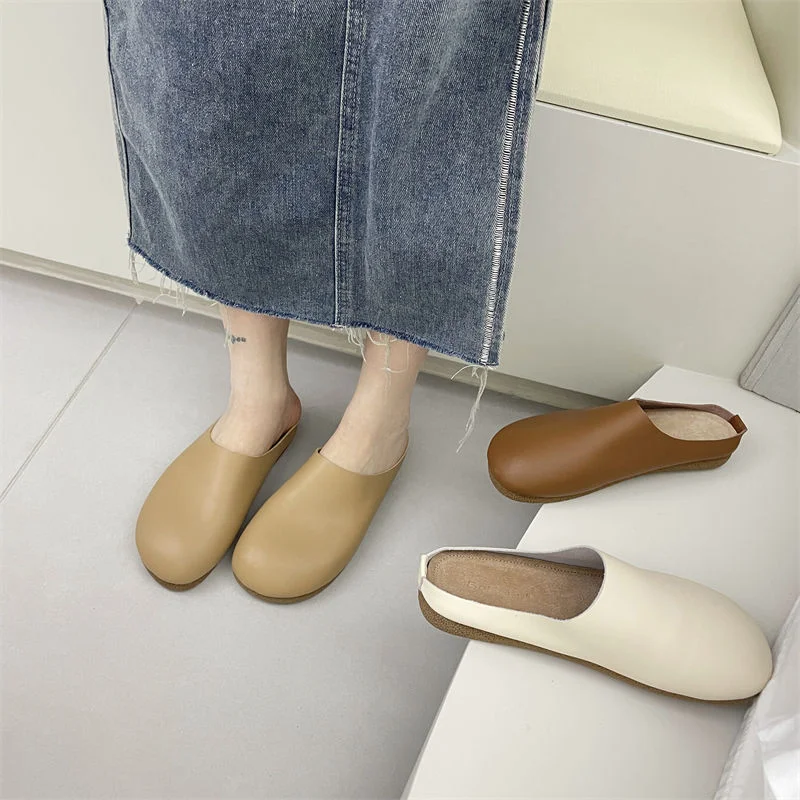 

Baotou half slippers women's summer coat 2023 spring and autumn new heelless Mueller shoes super fire lazy flip flops womenshoe
