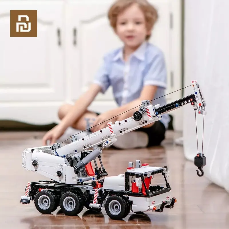 

New Youpin ONEBOT Building Blocks Engineering Crane 360 Degree Rotate Truck Simulation Crane Car Blocks Vehicle DIY Toy for Kids